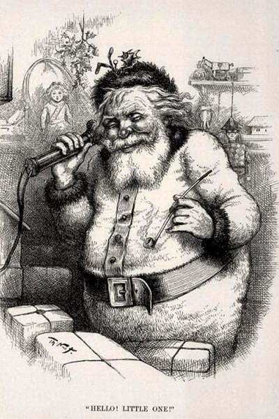 Primer grabado de Santa Claus por Thomas Nast